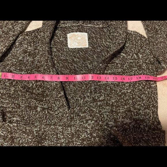 Love Rocks - Cozy Hooded Cardigan Sweater with Waist Tie - Picture 5 of 7